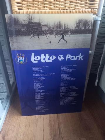 RSCA Anderlecht Lotto Park collectie  bord.