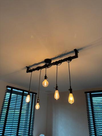 Industriële hanglamp zwart (5 lichtbronnen) beschikbaar voor biedingen