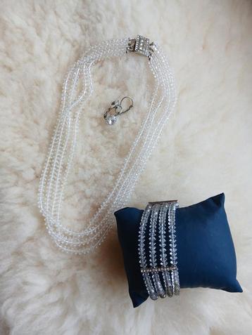 Ensemble de bijoux en cristal, Envoi, Comme neuf