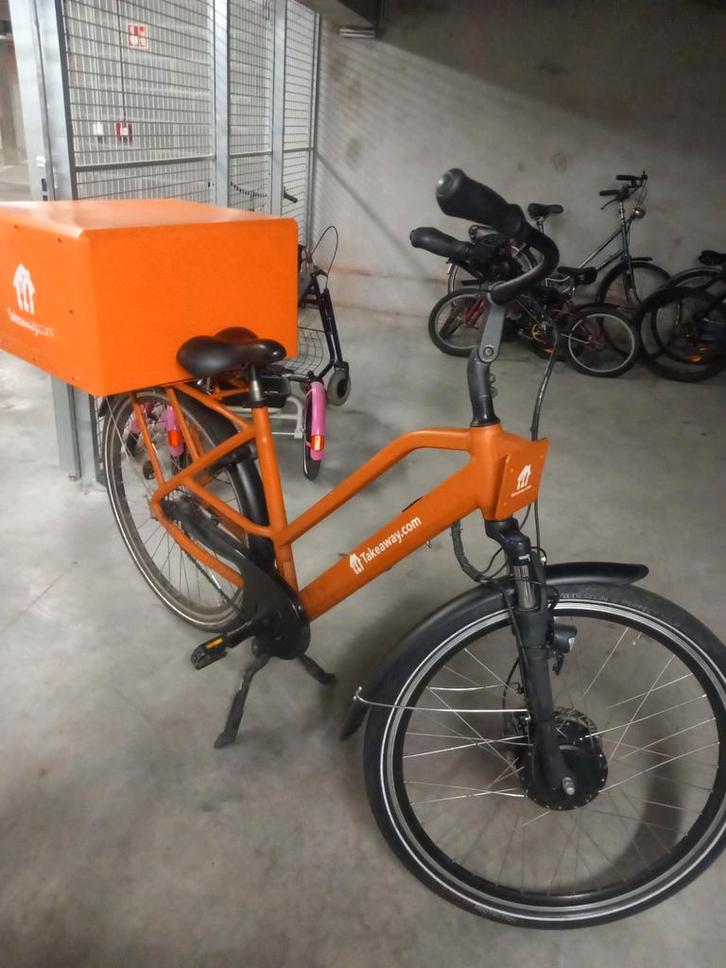 elektrische fiets goed voor te bezorgen op uber of deliveroo, Fietsen en Brommers, Elektrische fietsen, Zo goed als nieuw, Ophalen of Verzenden