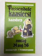 Sticker Passendale kaasfeest 1986, Boeken, Nieuw, Ophalen of Verzenden