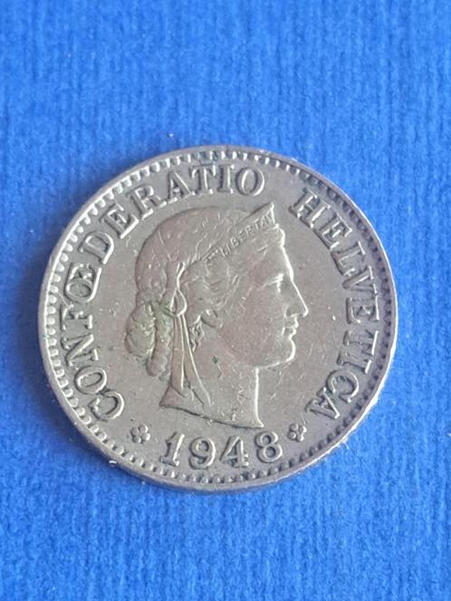 1948 Zwitserland 10 rappen, Postzegels en Munten, Munten | Europa | Niet-Euromunten, Losse munt, Overige landen, Verzenden