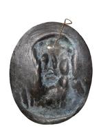 Ovale reliëfsculptuur in gepatineerd brons — Jezus Christus, Antiek en Kunst, Ophalen of Verzenden