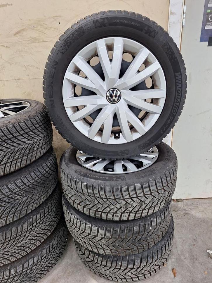 Volkswagen Golf Winterset 16 Inch Staal, Auto-onderdelen, Banden en Velgen, Banden en Velgen, Winterbanden, 16 inch, 205 mm, Personenwagen