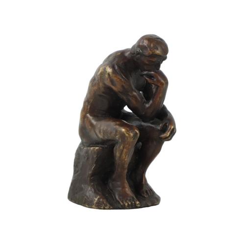 Naar Auguste Rodin Le Penseur De Denker Reproductie in Brons, Antiquités & Art, Art | Sculptures & Bois, Enlèvement ou Envoi