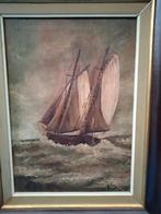 Ancienne peinture marine sur toile, Enlèvement