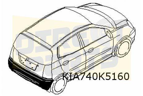 Kia Picanto (-2/09) achterbumper (versie Sporty) (te spuiten, Auto-onderdelen, Carrosserie, Bumper, Kia, Achter, Nieuw, Verzenden