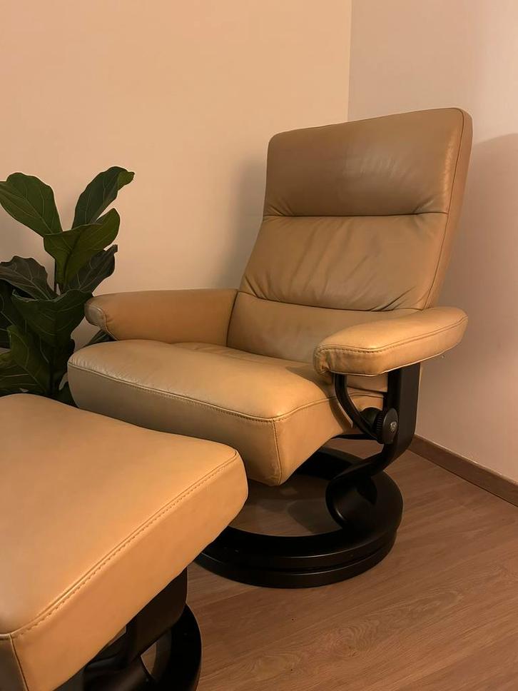 Stressless Fauteuil incl. Voetenbank, Huis en Inrichting, Fauteuils, Zo goed als nieuw, Ophalen