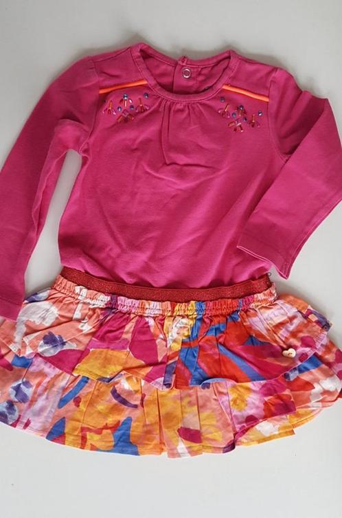 CATIMINI - Jolie robe framboise +fleurs et sequins T.18 mois, Enfants & Bébés, Vêtements de bébé | Taille 80, Utilisé, Fille, Robe ou Jupe