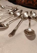 Prachtige set van 12 verzilverde koffielepels Saglier Frères, Antiek en Kunst, Ophalen of Verzenden, Zilver