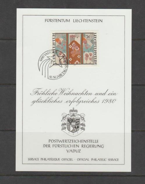 Liechtenstein 1979 Kerstmis 50R officiële kerstkaart  °, Postzegels en Munten, Postzegels | Thematische zegels, Gestempeld, Overige thema's