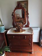 Commode met spiegel en marmeren blad, 100 à 150 cm, Cerisier, Enlèvement, 100 à 150 cm