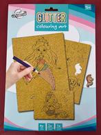 Nieuw setje glitter kleur kunst (6 kaarten, 1 stickervel) 3j, Ophalen of Verzenden, Nieuw