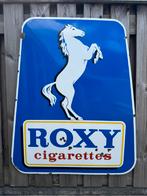 Groot ROXY sigaretten emaille reclamebord, Verzamelen, Merken en Reclamevoorwerpen, Ophalen, Gebruikt, Reclamebord