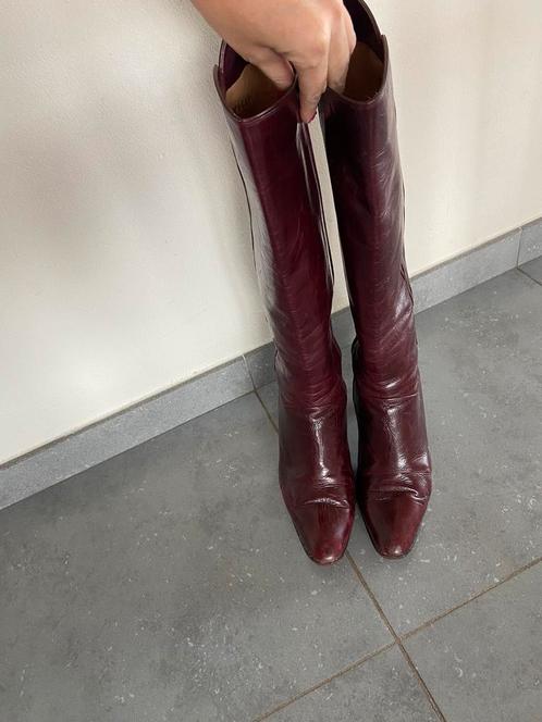 Bruno Magli laarzen leder Bordeaux, Kleding | Dames, Schoenen, Zo goed als nieuw, Ophalen of Verzenden
