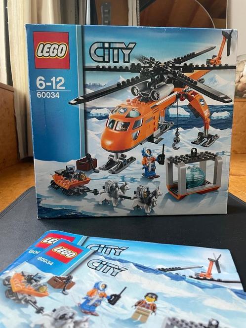 Lego City Arctic 60034 Helikopterkraan, Kinderen en Baby's, Speelgoed | Duplo en Lego, Zo goed als nieuw, Lego, Complete set, Ophalen