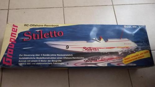 Bateau télécommandé Stiletto - Graupner, Hobby en Vrije tijd, Modelbouw | Boten en Schepen, Zo goed als nieuw, 1:32 tot 1:50, Overige merken
