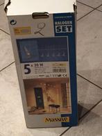 Massieve Halogeen verlichtingsset, Huis en Inrichting, Ophalen, Halogeen, Metaal of Aluminium, Nieuw
