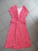 Rode jurk met witte bollen, Kleding | Dames, Jurken, Gedragen, Ophalen of Verzenden, Maat 36 (S), Rood