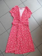 Rode jurk met witte bollen, Gedragen, Ophalen of Verzenden, Maat 36 (S), Rood