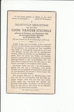 40-45: L. VANDER STICHELE Gullegem bomaanval november 1940, Collections, Images pieuses & Faire-part, Enlèvement ou Envoi, Image pieuse