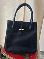 Longchamp le Roseau sac a main cuir bleu marine, Enlèvement ou Envoi, Comme neuf, Bleu