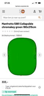 Manfrotto green screen, Audio, Tv en Foto, Ophalen, Zo goed als nieuw, Achtergrond