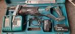 Makita reciprozaag met 2 batterijen koffer en oplader, Doe-het-zelf en Bouw, Ophalen of Verzenden, Zo goed als nieuw, Reciprozaag