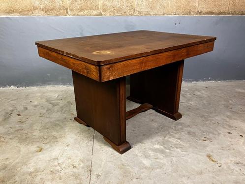 Art deco tafel bureau ingelegd blad eik, Antiek en Kunst, Antiek | Meubels | Tafels, Ophalen