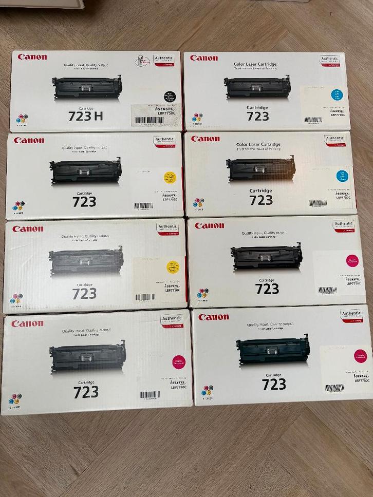 8 x nieuwe Canon toners 723H-723 BK-C-Y-M i-sensys LBP7750C, Computers en Software, Printerbenodigdheden, Nieuw, Toner, Ophalen of Verzenden
