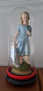 Blauw kindje met wereldbol (St.Jan) onder stolp, Antiek en Kunst, Ophalen