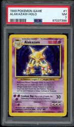 Alakazam Holo PSA 7 - 1/102 - Base Set 1999, Hobby en Vrije tijd, Verzenden, Zo goed als nieuw, Losse kaart, Foil