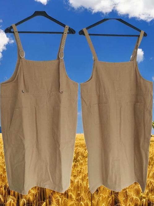 Cashual jurk beige one size, Kleding | Dames, Jurken, Nieuw, Beige, Knielengte, Verzenden