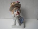 Vintage beeldje bloemenvaasje porselein Clown, Antiek en Kunst, Ophalen of Verzenden