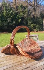 Prachtige  rieten vintage bloemenmand / mand / houtmand, Ophalen of Verzenden, Gebruikt