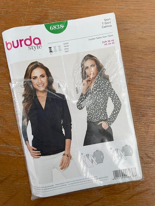 Burda Style - t-shirt (6838), Hobby & Loisirs créatifs, Couture & Fournitures, Neuf, Autres types, Enlèvement ou Envoi
