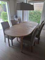 Eiken tafel en stoelen, Huis en Inrichting, Ophalen, Gebruikt, Eikenhout
