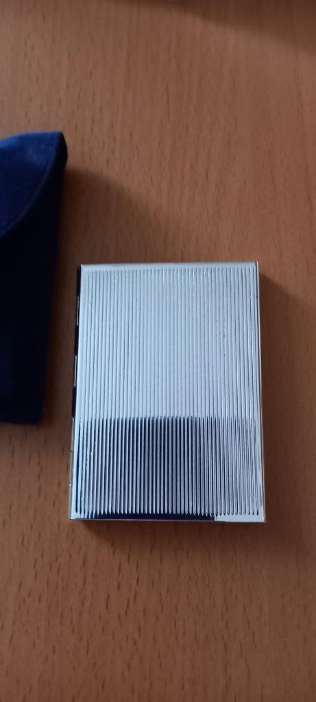 Double cadre de poche métal argenté + pochette, Antiek en Kunst, Antiek | Overige Antiek, Ophalen