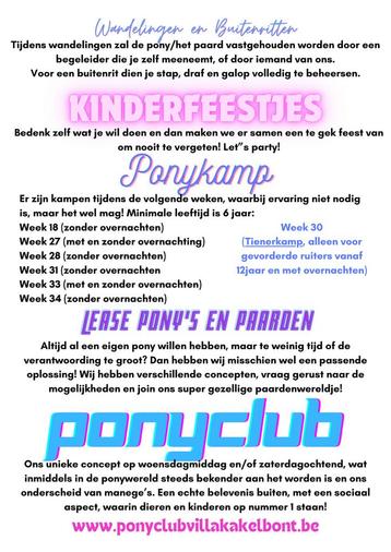 Halve stal, ponykamp en nog veel meer…