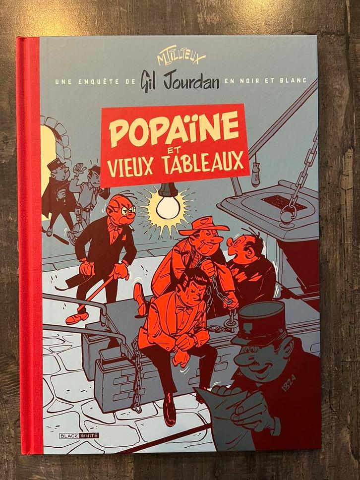 Popaine Jourdan Tillieux stempel + boekplaat zwart wit, Boeken, Stripverhalen, Nieuw, Ophalen