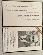 Politiek gevangene overleden in Duitsland (1945), Verzamelen, Ophalen of Verzenden, Bidprentje