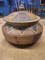 Azteekse pot met deksel, Antiek en Kunst, Antiek | Keramiek en Aardewerk, Ophalen of Verzenden