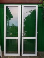 dubbele deur in PVC in dubbel glas (van veranda), Ophalen, Gebruikt, Minder dan 80 cm, 160 cm of meer