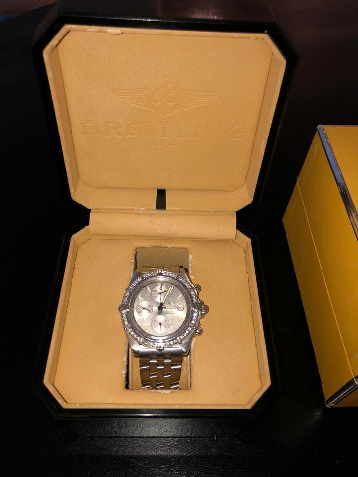 Breitling Crosswind (cadran unique) (couronne de diamants), Bijoux, Sacs & Beauté, Montres | Hommes, Comme neuf, Breitling, Enlèvement ou Envoi