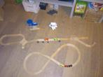 Houten treinset met vliegtuig, Kinderen en Baby's, Ophalen of Verzenden, Zo goed als nieuw