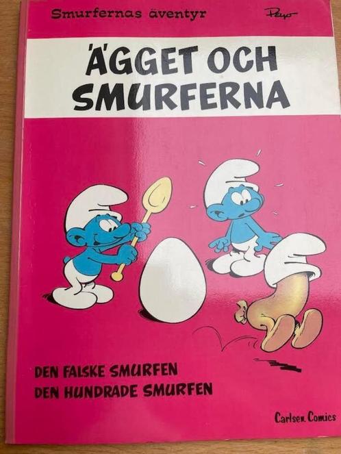 Het ei en de smurfen ( in het Zweeds ), Boeken, Stripverhalen, Zo goed als nieuw, Eén stripboek, Ophalen of Verzenden