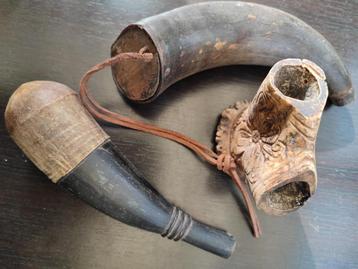 Kruit hoorns, snuff bottle beschikbaar voor biedingen