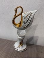Swarovski beeldje met limoges afgewerkt met goud, Verzamelen, Ophalen of Verzenden, Zo goed als nieuw, Figuurtje
