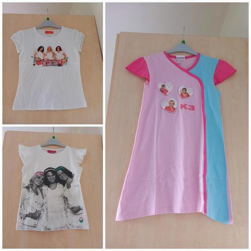 K3 t-shirts en kleedje oude K3 Karen, Kristel, Josje, Verzamelen, Muziek, Artiesten en Beroemdheden, Zo goed als nieuw, Kleding