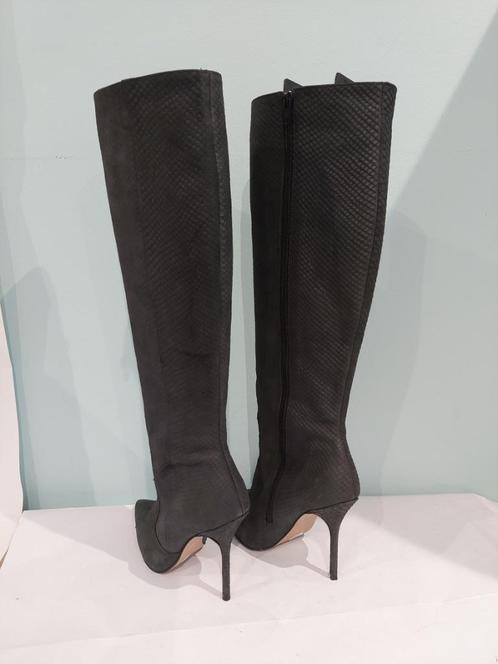 730C*SAN MARINA Htes zwarte leren laarzen Snake Ultra Sexy 3, Kleding | Dames, Schoenen, Nieuw, Hoge laarzen, Zwart, Verzenden